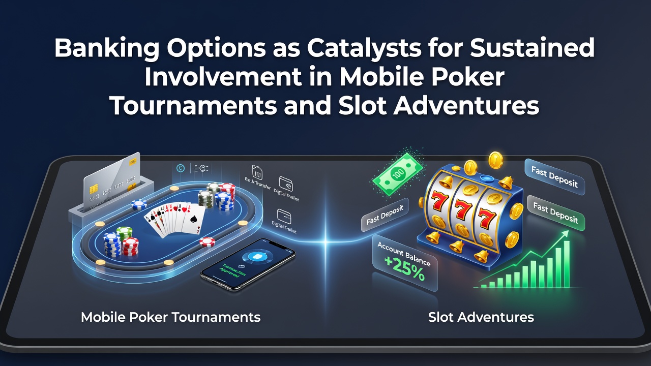 Mobile Geräte zeigen Pokerturniere und Slot-Spiele mit sicheren Banking-Optionen