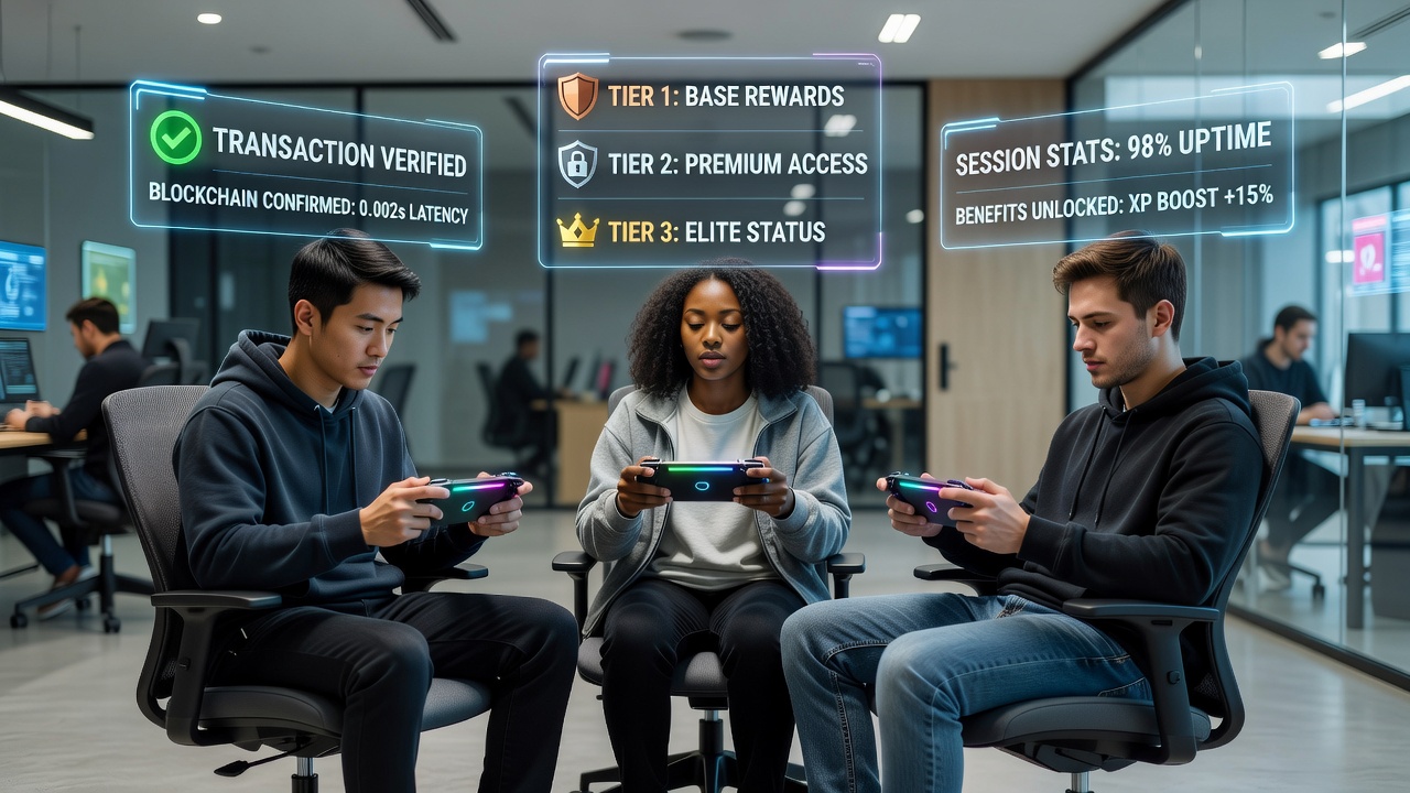 Mobile Gaming Session mit zuverlässigen Transaktionen und gestaffelten Vorteilen